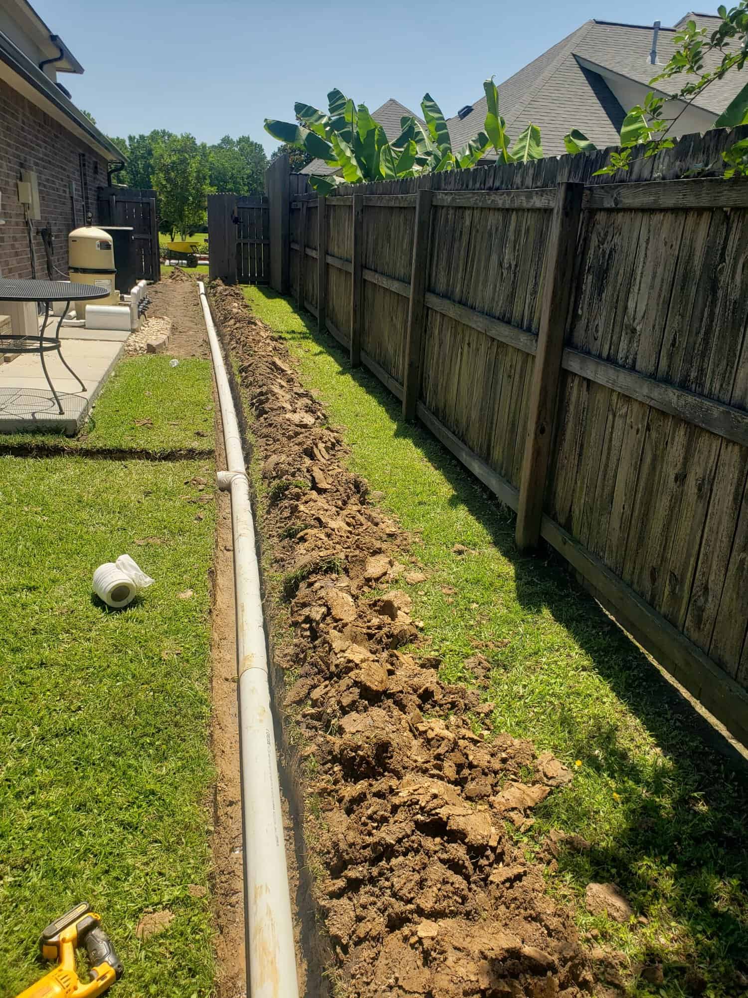Custom Subsurface Drainage Project in Baton Rouge - Green Escapes